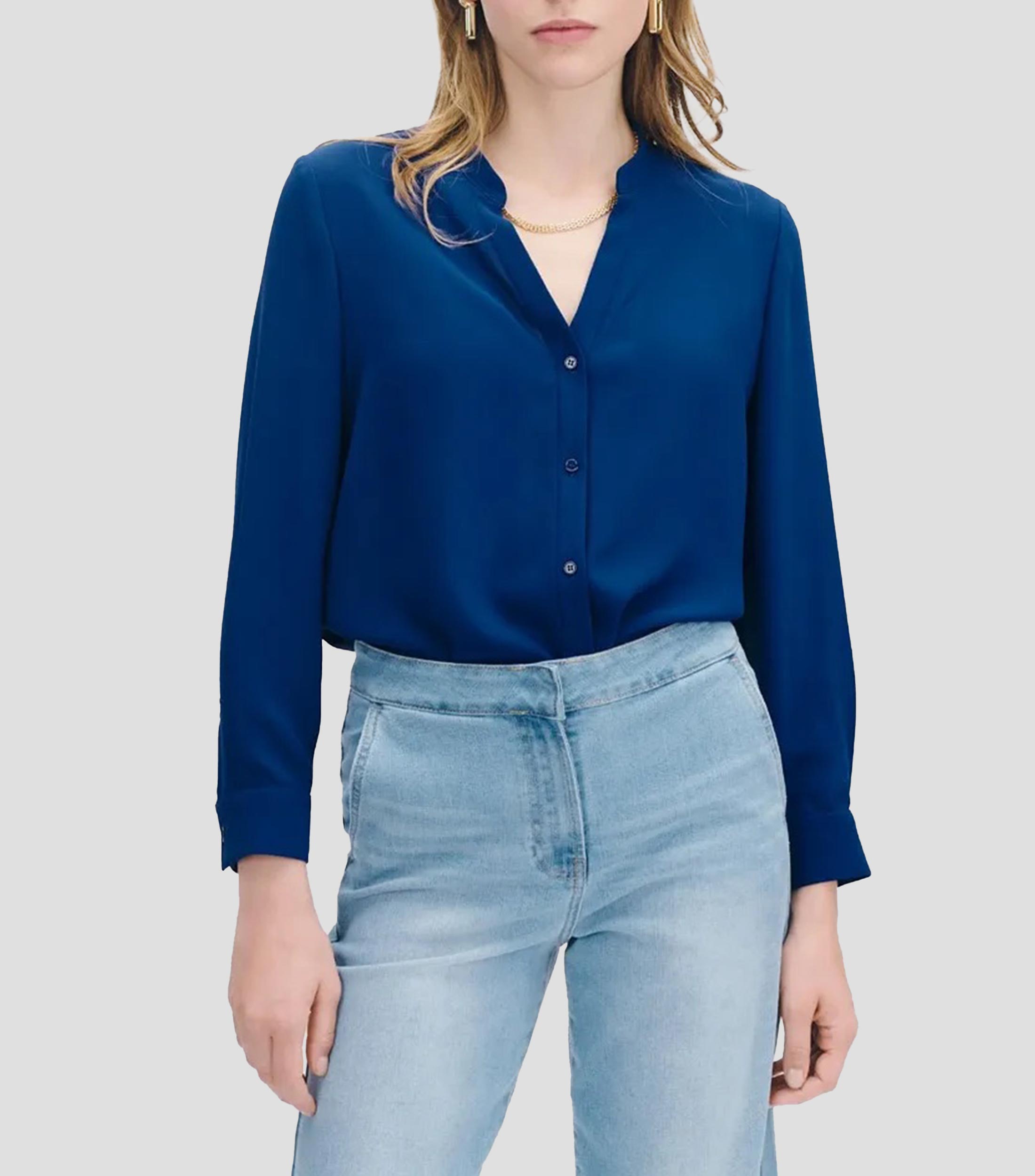 Blusa lisa manga corta Mujer
